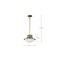 Nuvo Lafayette 1-Light Pendant 14 in. Gray / Natural Brass Accents White Opal Glass 60/7917 - alternate 5
